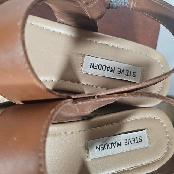 Steve Madden Fifer Brown Espadrille Wedge Sandal Size 9 (runs like an 8) - Picture 3 of 10